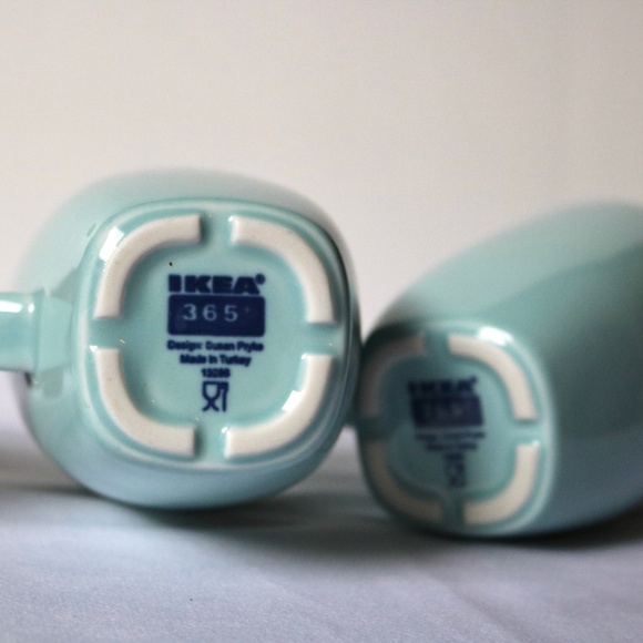 IKEA 365 Susan Pryke Turquoise Mugs Set of 2 - Picture 4 of 7